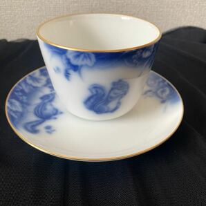 原2【1円スタート】大倉陶園 OKURA CHINA カップ ソーサー 洋食器 ブルーローズ 金彩 の画像3