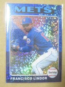 2024 TOPPS HERITAGE CHROME BLUE SPARKLE パラレル FRANCISCO LINDOR