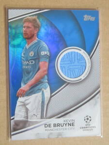 2023-24 TOPPS UEFA CLUB COMPETITIONS SUPERSTAR RELIC CARD KEVIN DE BRUYNE BLUE 67/99 ジャージ