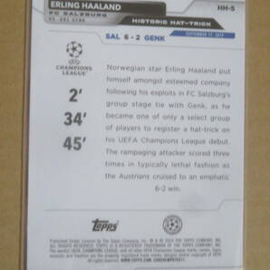 2023-24 TOPPS UEFA CLUB COMPETITIONS HISTORIC HAT-TRICK ERLING HAALANDの画像2