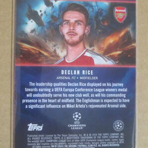 2023-24 TOPPS UEFA CLUB COMPETITIONS NOW STARRING DECLAN RICEの画像2