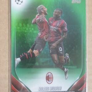 2023-24 TOPPS UEFA CLUB COMPETITIONS GREEN パラレル AC MILAN MILANS MISSION 30/99の画像1