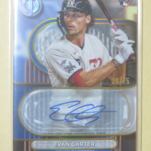 2024 TOPPS TRIBUTE 直筆サイン 直書き EVAN CARTER RC 26/75の画像1