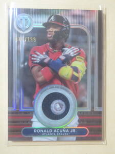 2024 TOPPS TRIBUTE GAME USED メモラビリア ジャージ RONALD ACUNA JR 046/199 STAMP OF APPROVAL