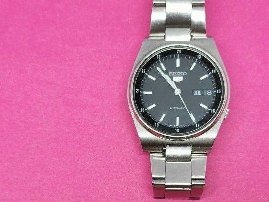 セイコーファイブ自動巻き腕時計Seiko 5 sk210401 稼働品