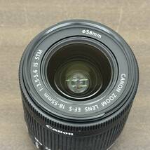 送料580円～ 動作未確認 Canon キャノン ZOOM LENS EF-S 18-55mm 1:3.5-5.6 IS STM φ58mm 一眼レフ カメラレンズ 製造番号478204048277_画像2