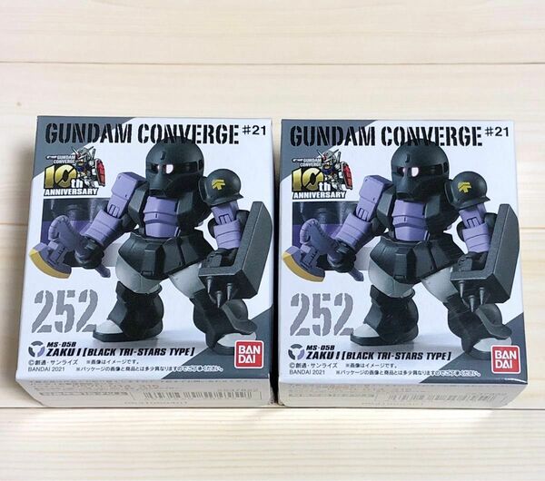 FW GUNDAM CONVERGE #21　バンダイ　2種　ザクI（黒い三連星仕様）　2体　新品