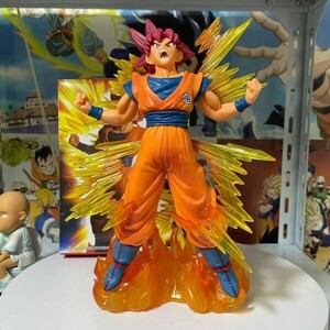 DRAGON BALL Z ドラゴンボール サイヤ人 ゴッド 孫悟空 ドッカンバトル アクションフィギュア 25cm 箱有り