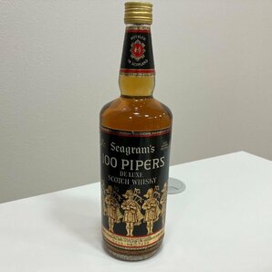 【M36702】古酒未開栓 ウイスキー Seagrams シーグラム 100 PIPERS DELUXE 100パイパーズ 760ml 43度の画像2