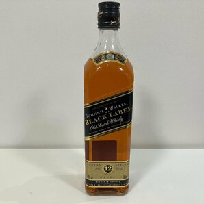 【C47449】JOHNNIE WALKER ジョニー ウォーカー BLACK LABEL ブラック ラベル 12年 黒キャップ 700ml 40% 未開栓 【中古品】の画像2