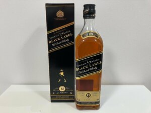 【C47456】JOHNNIE WALKER　ジョニー ウォーカー　BLACK LABEL　ブラック ラベル　12年　黒キャップ　700ml　40%　未開栓　【中古品】