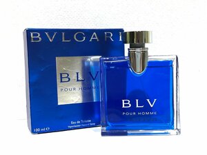 【S52573】※佐川急便のみ※　BVLGARI BLV POUR HOMME　ブルガリ　ブルー　プールオム　オーデトワレ　100ml　箱付　中古品　残量9割