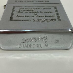 【C66037】ZIPPO ジッポー オイルライター WIND-PROOF LIGHTER シルバー 火花確認済み 【中古品】の画像6