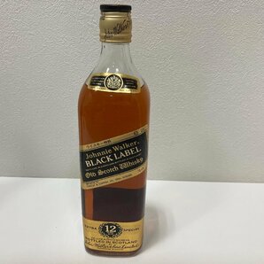 【M74148】古酒未開栓 スコッチウイスキー Johnnie Walker ブラックラベル12年 エクストラスペシャル金キャップ  750ml 43％の画像1