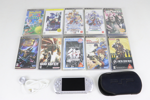 PSP PSP-3000 ソフト10本 まとめ みんなのテニス METAL GEAR SOLID 戦場のヴァルキュリア 街 運命の交差点 等 ゲーム 遊び 008JSFJH09