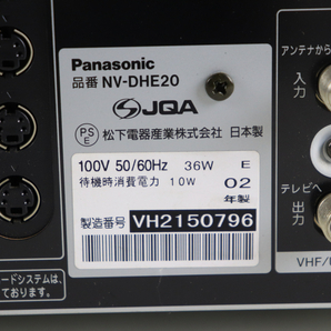 【動作OK】Panasonic NV-DHE20 D-VHS パナソニック ビデオデッキ 02年製 009JLCJO52の画像6