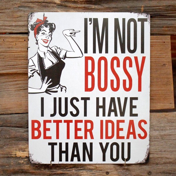 メタルサイン 「Bossy」 #98549 ブリキ看板 インテリア アメリカ雑貨