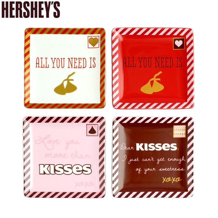 ハーシーズ スクエアディッシュ 4枚セット 縦13×横13cm Hershey'