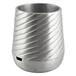 Alx Pot Allex pot aluminium pot with блюдце ~ диагональный / серебряный ~ W14.5×D14.5×H16c