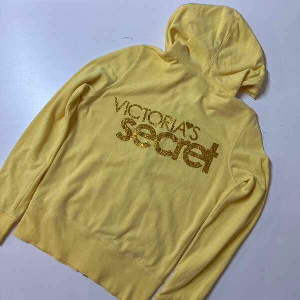Victoria’s Secret　ヴィクトリアシークレット　パーカー　S　イエロー　レディース