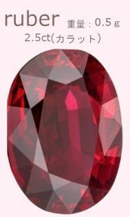 ルビー 天然石 宝石ルース 裸石 紅玉 7月誕生石 約2.5ct ルビー