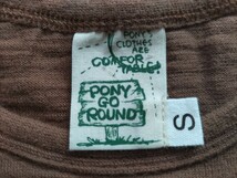 未使用　PONY GO ROUND　ポニーゴーラウンド　半袖　Tシャツ　S　100 ブラウン　アメカジ　HOMESTEAD　もぐら_画像2