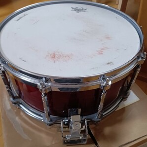 Pearl パール snaredrum スネアドラム FREE FROATING SYSTEM Maple Shell Cherry Red MADE IN JAPAN snare drum スネア ドラムの画像5