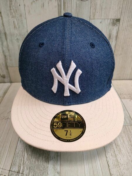 NEW ERA 59FIFTY ヤンキース 7 1/4 デニム キャップ ニューエラ