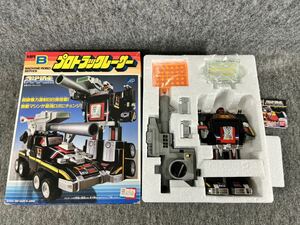  Bandai BANDAI Machine Robo Pro track racer 1987 год подлинная вещь игрушка Showa Retro Vintage деформация робот с коробкой 