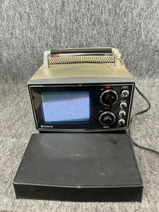  Sony SONYtolinito long color tv KV-6020 Brown tube TV TRINITRON portable antenna AN-15 Showa Retro Vintage 1977 year that time thing 