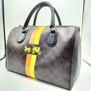 [1 jpy beautiful goods ] Coach COACH neon color Boston bag business men's lady's good-looking travel bag #3