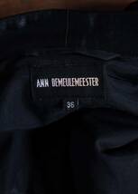 ANN DEMEULEMEESTER アンドゥムルメステール ウールスモーキングコート トレンチコート 36 中古_画像5