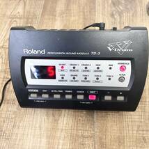 1円〜　動作品　Roland TD-3 電子ドラム モジュール　ケーブル　ACアダプター セットローランド 音源モジュール バチ_画像3