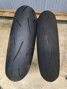 DUNLOP　ダンロップ α13SP Hレンジ CBR250R レースタイヤ　110/70R17　140/70R17　中古品