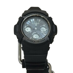 G-SHOCK ジーショック 【men1185D】 CASIO カシオ AWG-M100SBB-1AJF アナデジ デジアナ タフソーラー 腕時計 ウォッチ ブラック 黒 美品 GB