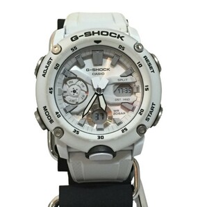 【1円スタート】G-SHOCK 【men1233D】 GA-2000S-7AJF CASIO カシオ 腕時計 アナデジ モノトーンカラー メンズ 時計 中古 ホワイト GBの画像1