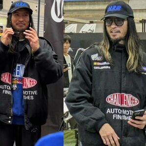 ◆ XLサイズ 即完売 CHALLENGER チャレンジャー 22AW NATIONAL RACING JACKET ロゴ 刺繍 ナショナル レーシング ジャケット ブルゾン 黒 ②の画像4