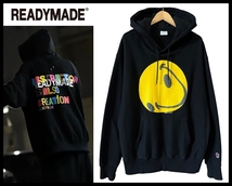 送無 XL サイズ READYMADE レディメイド COLLAPSED FACE HOODIE スマイル プリント カラフル メッセージ 裏毛パイル スウェット パーカー_画像1