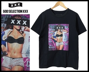 ■ 即完売モデル GOD SELECTION XXX ゴッドセレクション トリプルエックス ビッグ フォト プリント 半袖 Tシャツ カットソー 黒 ブラック L