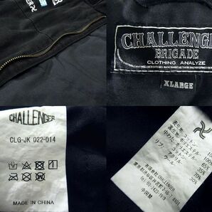 ◆ XLサイズ 即完売 CHALLENGER チャレンジャー 22AW NATIONAL RACING JACKET ロゴ 刺繍 ナショナル レーシング ジャケット ブルゾン 黒 ②の画像10