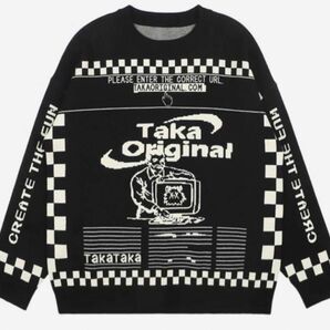 【新品未使用】takaoriginal タカオリジナル ニット 黒 XLサイズ