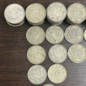 #13736 100円銀貨/1000円銀貨/稲穂46枚/鳳凰27枚/オリンピック10枚/古銭/銀貨/記念硬貨/額面9,300円の画像2