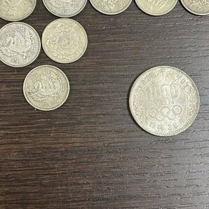 #13736 100円銀貨/1000円銀貨/稲穂46枚/鳳凰27枚/オリンピック10枚/古銭/銀貨/記念硬貨/額面9,300円の画像4