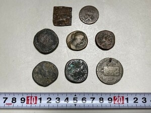 nc223* details unknown old coin * coin 8 pieces set gross weight :140.5g