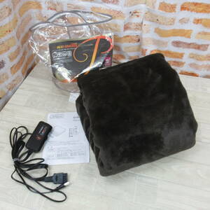 3246PC24[ secondhand goods ]HEAT CRACKER heat cracker premium ADVANCE advance electric .. bed combined use blanket Brown 