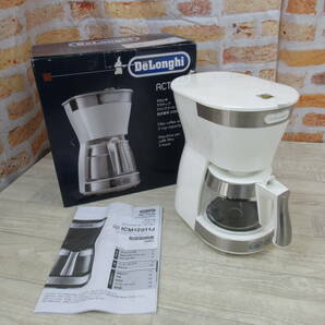 3255PB24【美品】DeLonghi(デロンギ) De’Longhiドリップコーヒーメーカー アクティブ ICM12011J-W 5杯用 ペーパーレスフィルター