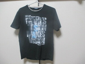 ※L ■T-GRAPHICS★半袖Tシャツ★黒★　used 送料無料 