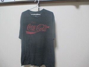 XL ■Coca Cola★半袖Tシャツ★淡黒★　used 送料無料 