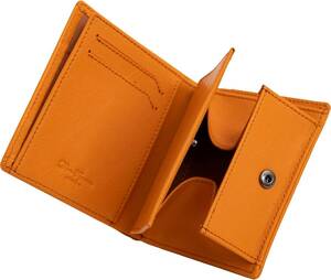[Dom Teporna] 財布 メンズ 二つ折り財布 スマート イタリアンレザー 柔らかい 本革 多ポケット 小さい コンパクト
