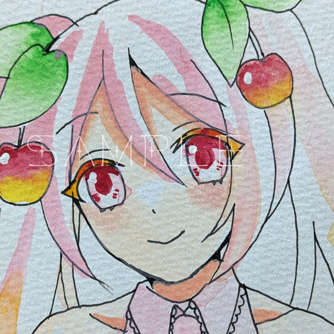 Ilustraciones Doujin dibujadas a mano ◇ Hatsune Miku ◇ Sakura Miku ◇ Acuarela transparente ◇ B5, historietas, productos de anime, ilustración dibujada a mano